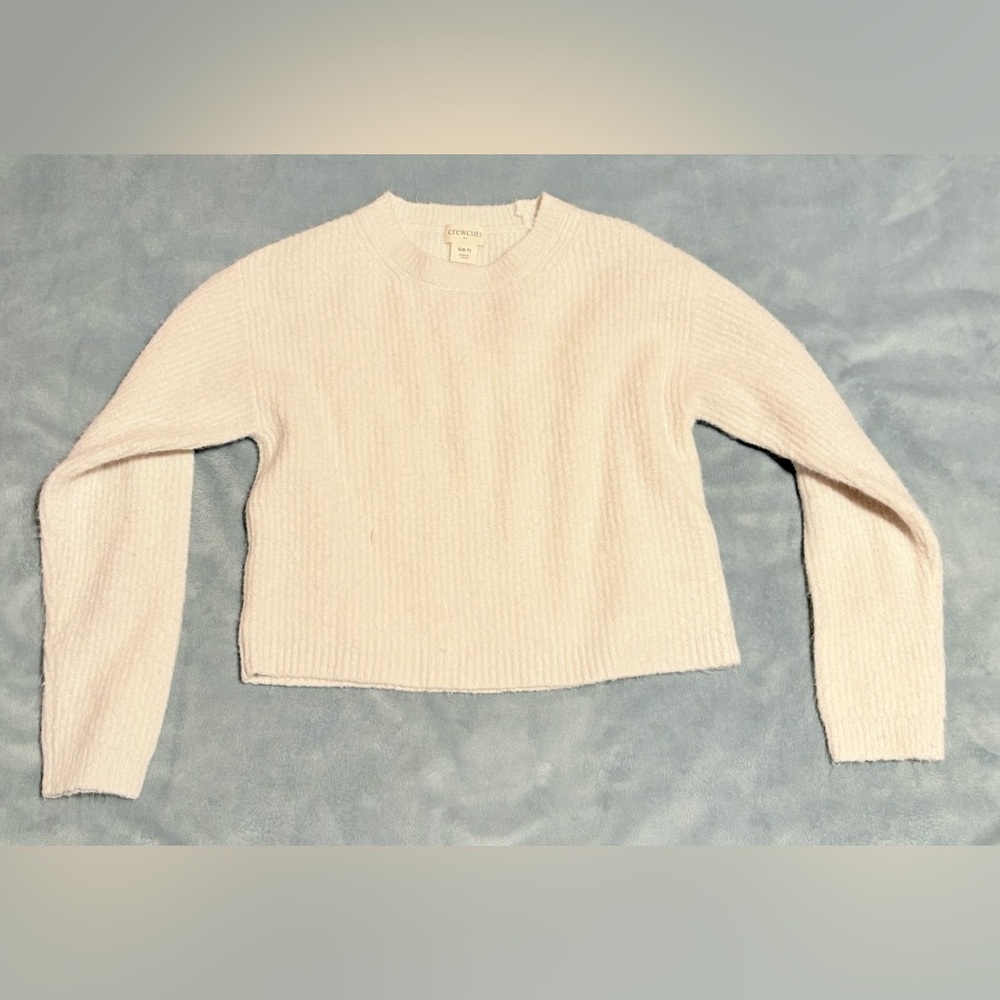 Crewcuts Girls Ribbed Crewneck Wool-blend Sweater